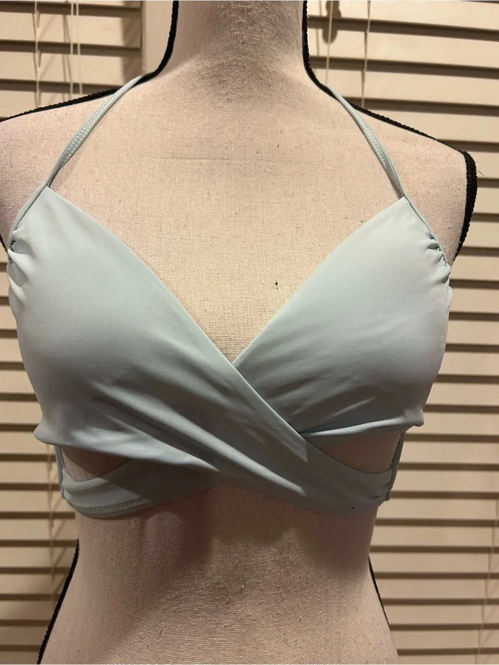 Vs Pink Ultimate Wrap Gym 2 Swim Sport Top Small Icy Blue size L